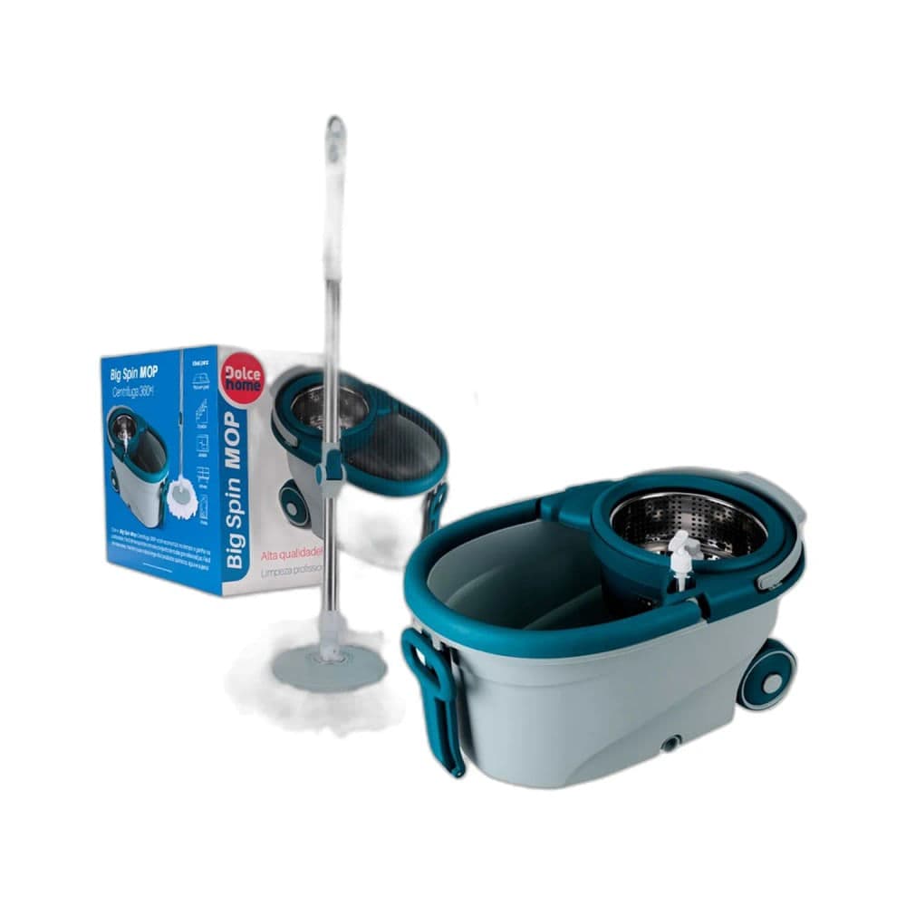 Mop Big Spin 16l Azul Cinza - Dolce Home