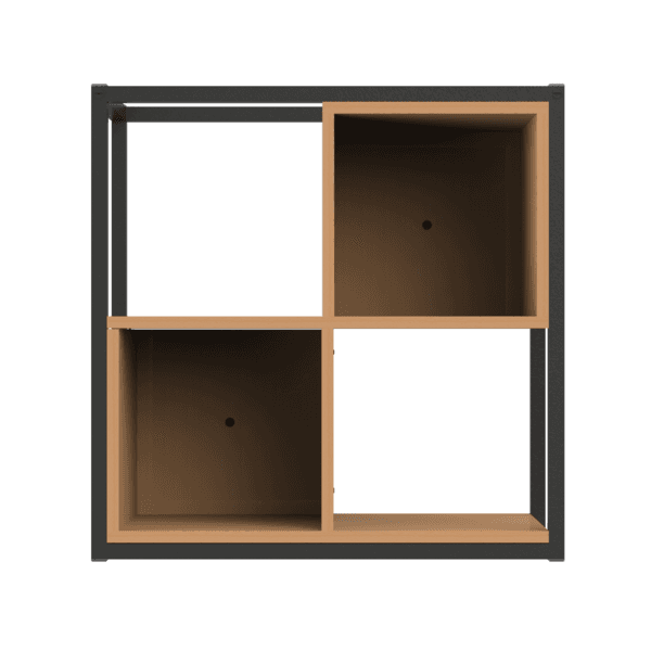 Nicho Industrial de Madeira MDP Freijó 60x60x30cm Quadrado Urbana Multivisão