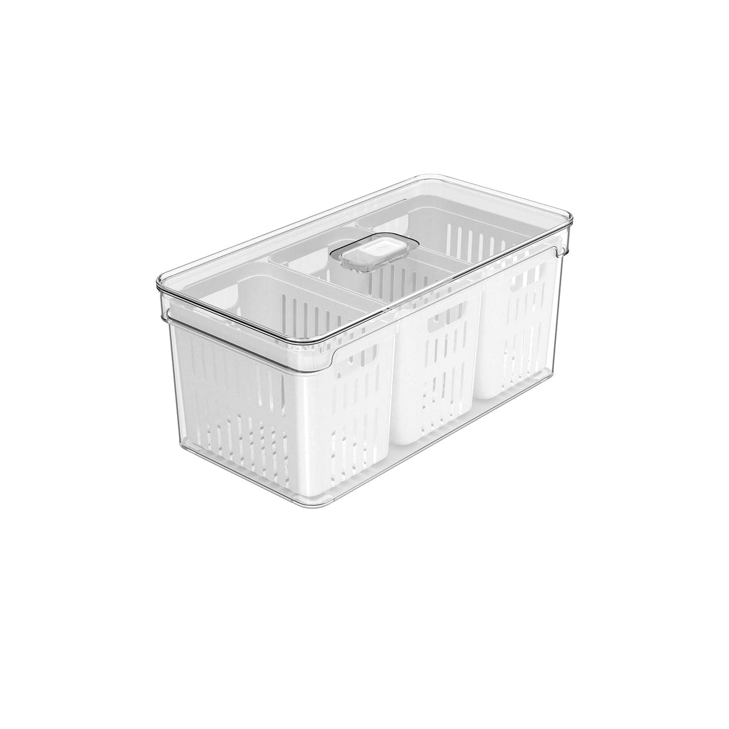 Organizador com cesto triplo Ou 5L Linha Clear Fresh