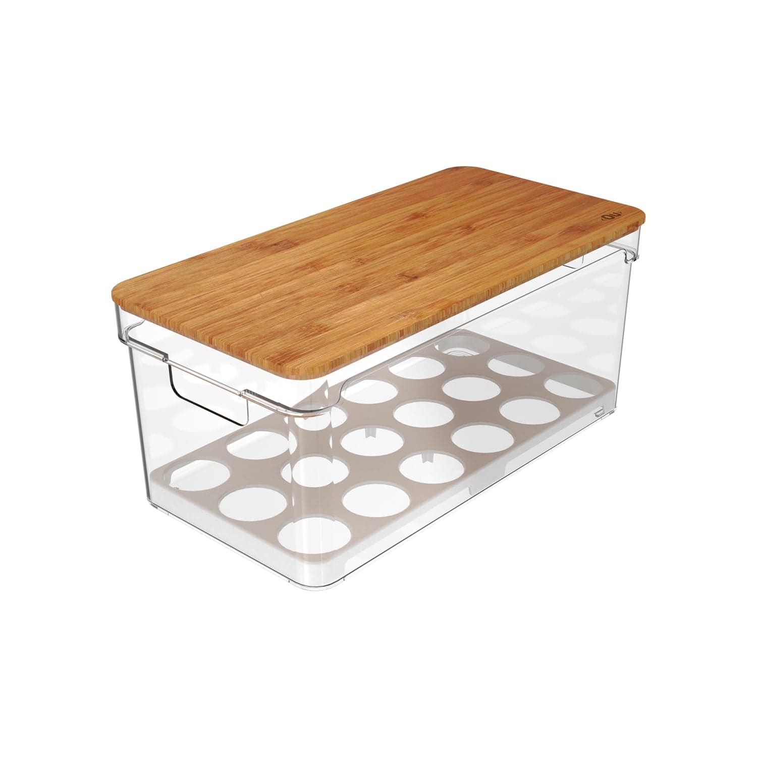 Organizador de Ovos com Tampa de Bambu Ou 36 Ovos Linha Clear Fresh
