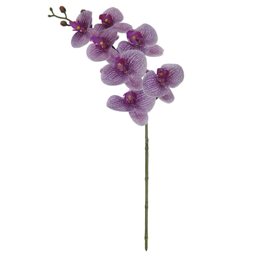 Orquídea Phalaenopsis Artificial 63cm Haste Lavanda Beauty - Florarte