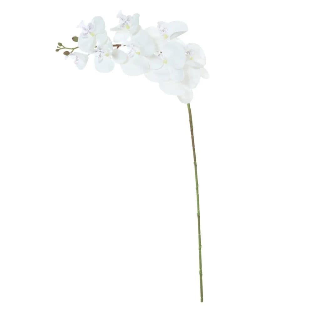 Orquídea Phalaenopsis Artificial Haste 96cm Branco - Florarte