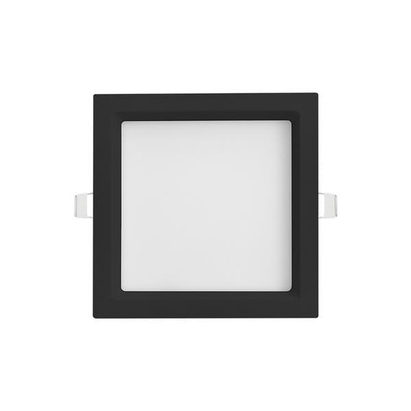 Painel de Led Embutir Quadrado Luz Amarela 25W Save Energy 4x30x30cm Preto Bivolt