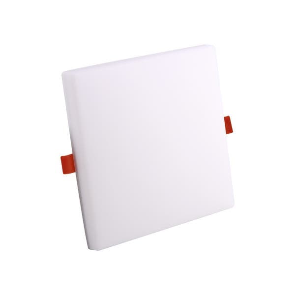 Painel de Led Embutir Quadrado Luz Branca 24W LLUM Bronzearte 17x17cm Branco Bivolt