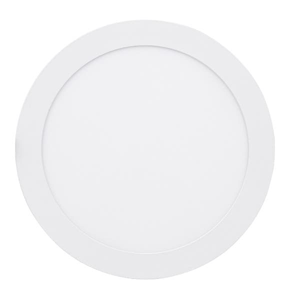 Painel de Led Embutir Redondo Luz Branca 18W LLUM Bronzearte 23cm 30cm Branco Bivolt