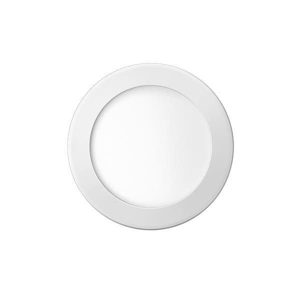 Painel de Led Embutir Redondo Luz Branca 24W Blumenau Iluminação 30cm 30cm Branco Bivolt