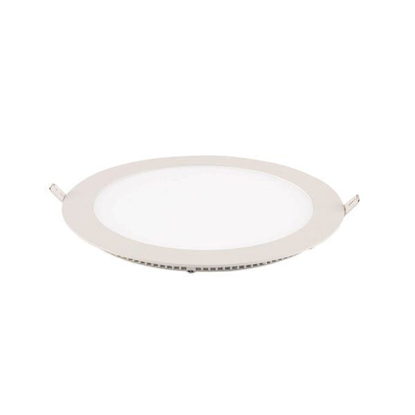Painel de Led Embutir Redondo Luz Neutra 18W Blumenau Iluminação 1,5x22cm Branco Bivolt
