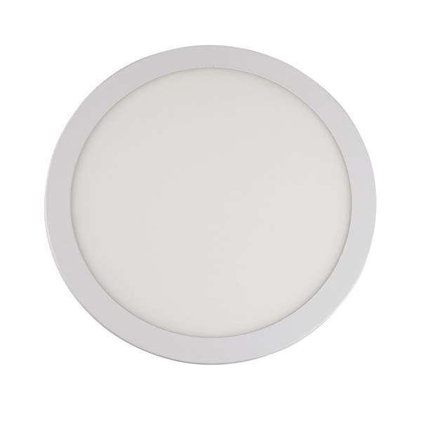 Painel de Led Embutir Redondo Luz Neutra 24W LLUM Bronzearte 29,5cm 30cm Branco Bivolt