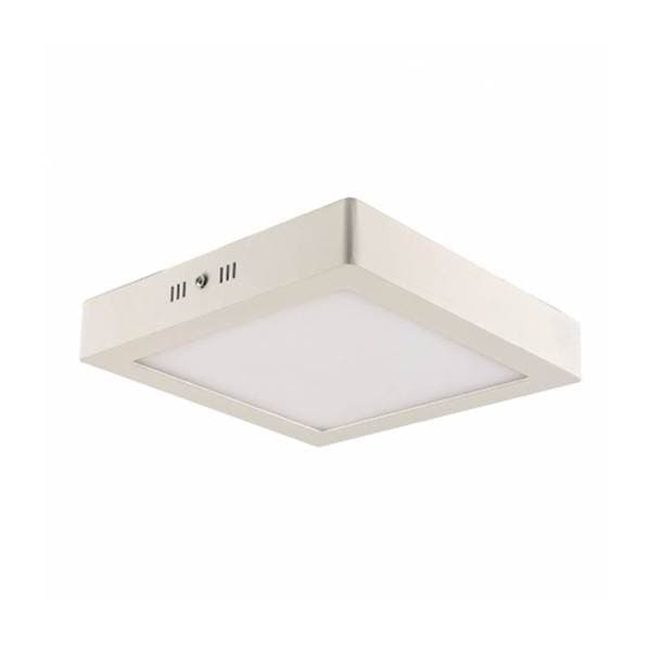 Painel de Led Sobrepor Quadrado Luz Amarela 12W Blumenau Iluminação 17,2x17,2cm Branco Bivolt