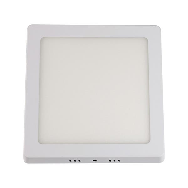 Painel de Led Sobrepor Quadrado Luz Branca 12W LLUM Bronzearte 16x16cm Branco Bivolt