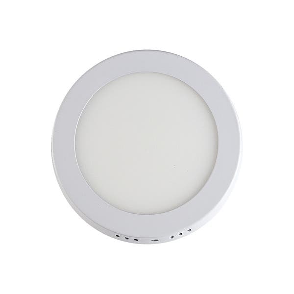 Painel de Led Sobrepor Redondo Luz Neutra 12W LLUM Bronzearte 16cm 30cm Branco Bivolt
