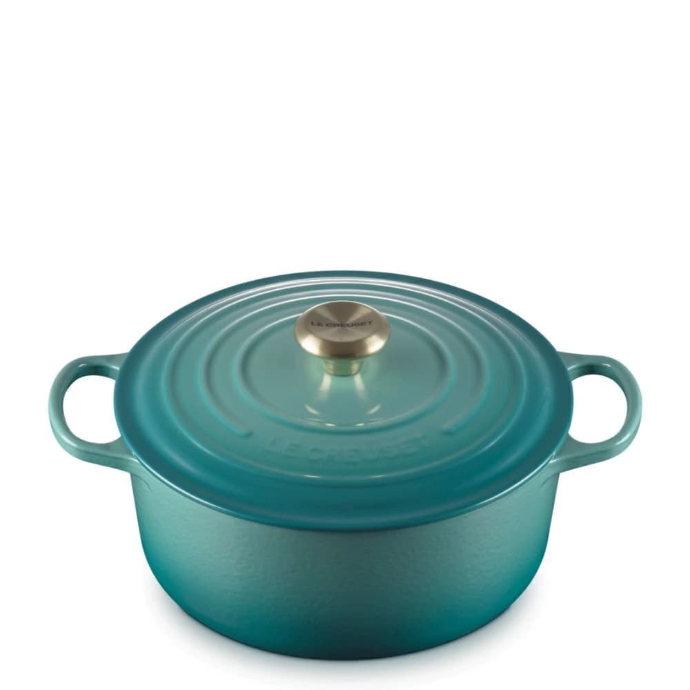 Panela de Ferro Le Creuset Signature Bleu Riviera 22cm