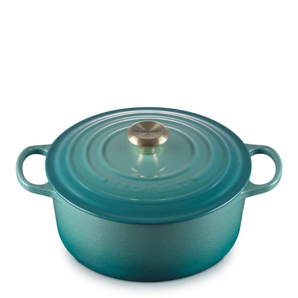 Panela de Ferro Le Creuset Signature Bleu Riviera 24cm