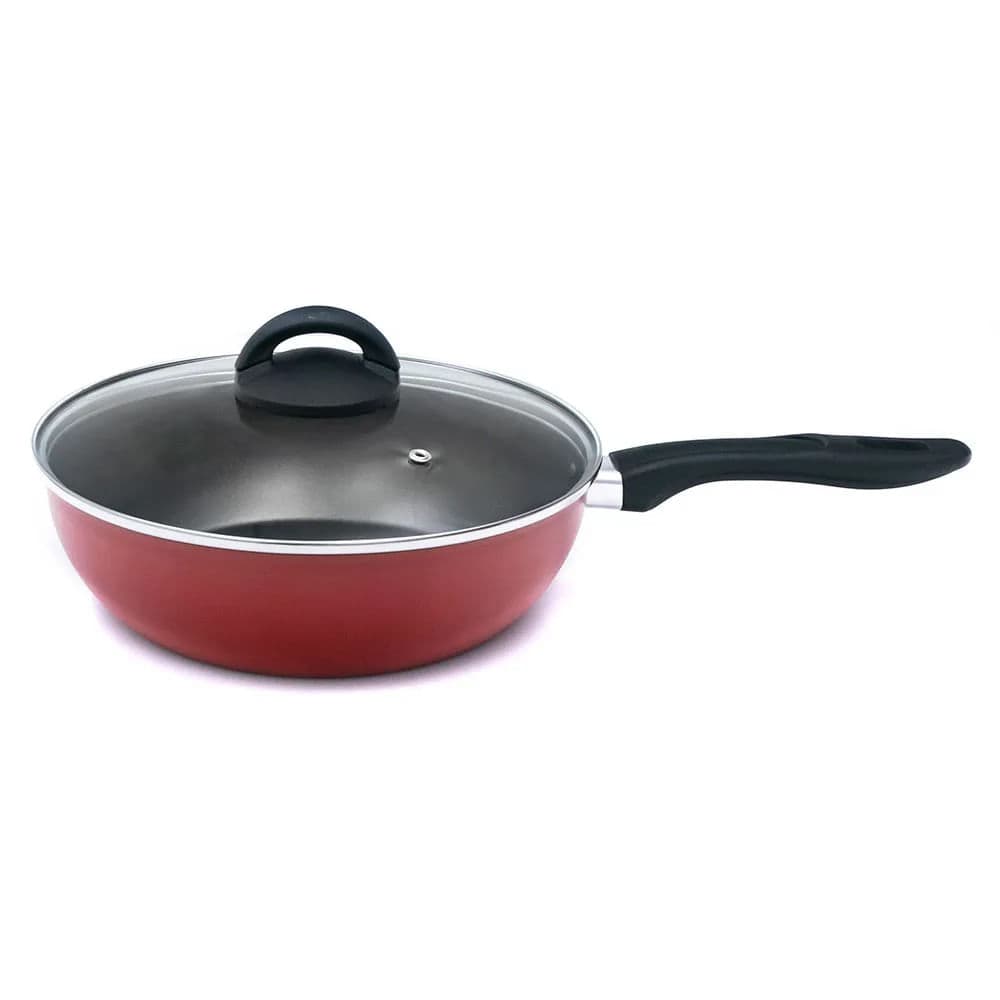 Panela Wok Antiaderente Chilli 24cm Cereja - Brinox