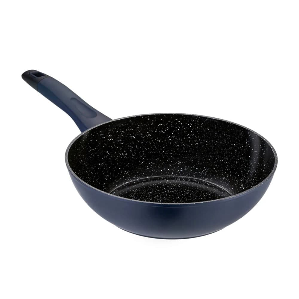 Panela Wok Antiaderente Everyday 28cm Azul - Oxford