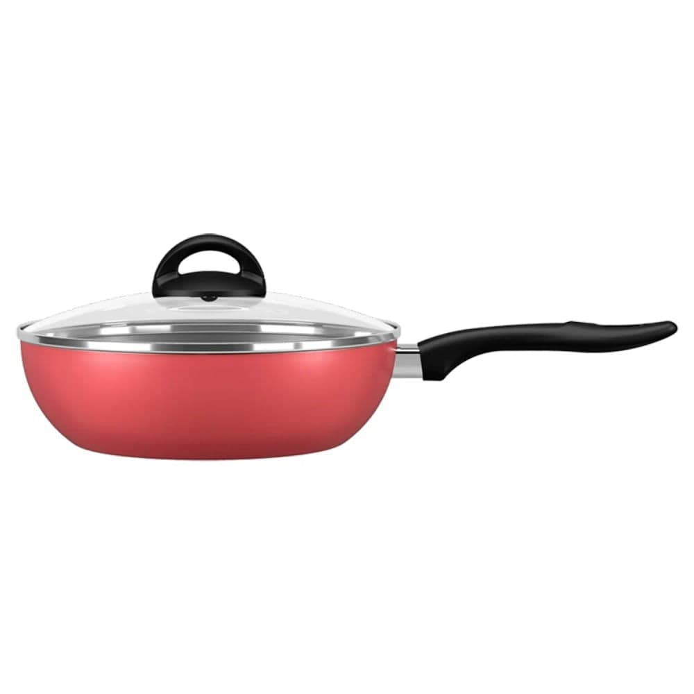 Panela Wok Chilli com Tampa de Vidro 28cm 4,1l Cereja - Brinox