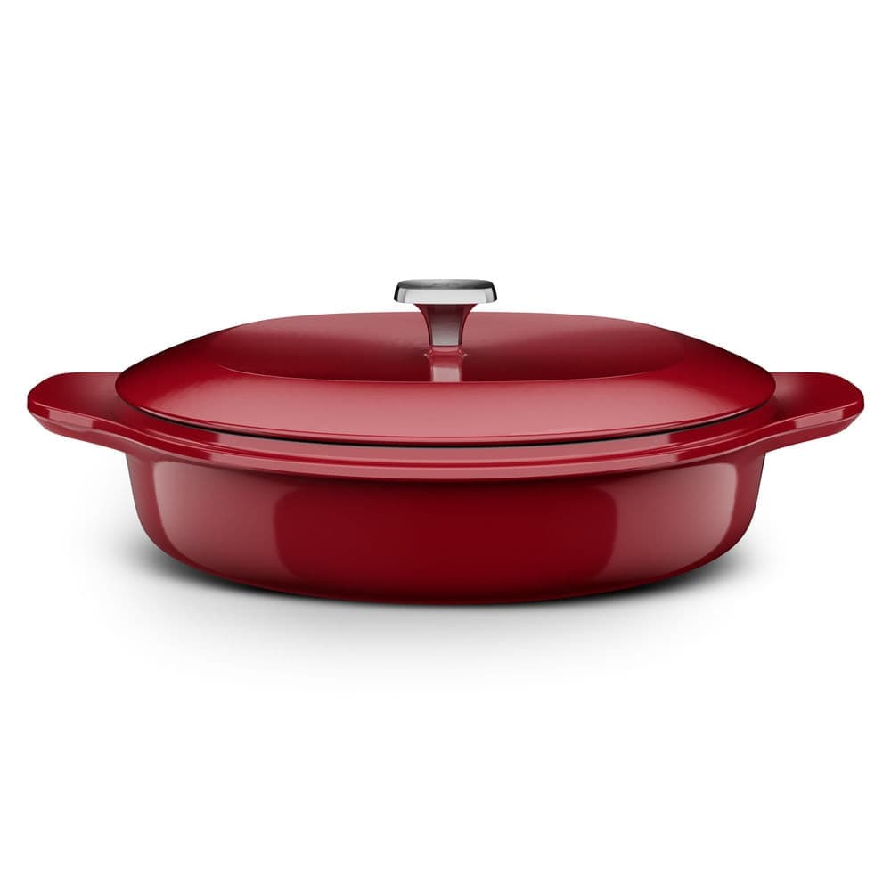 Panela Wok de Ferro Fundido Esmaltado Electrolux Expert 30cm Vermelha
