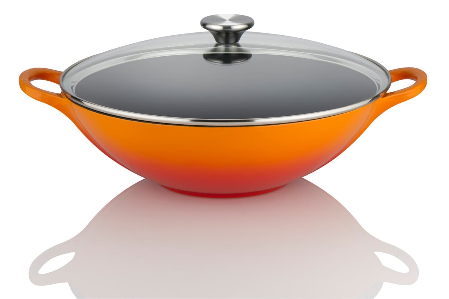 Panela Wok Ferro Fundido Signature Le Creuset Laranja 32 cm