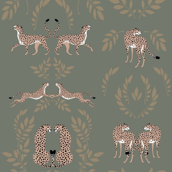 Papel de Parede TNT Leopard Animal Kaki 0,53x10,05m Inspire