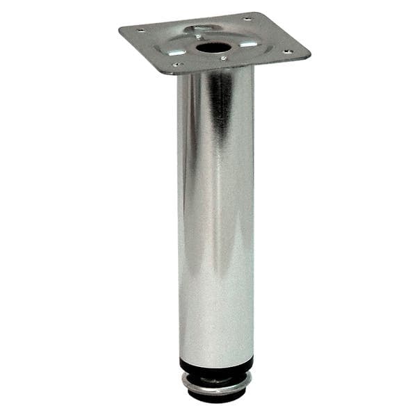 Pé Regulável Móveis Ferro 10cm até 11cm 50kg Prata Cromado Cilíndrico