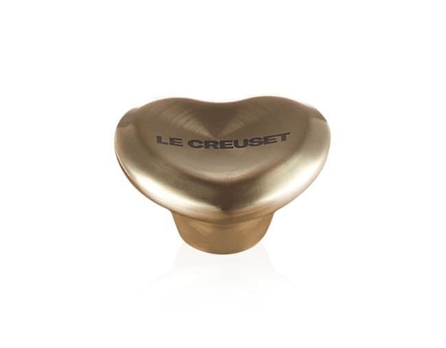 Pegador Coração em Aço Inox Le Creuset Dourado 47 mm
