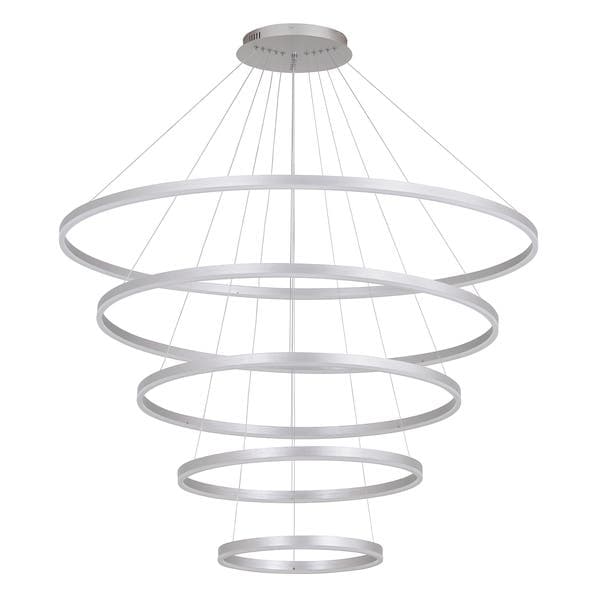 Pendente Anéis Com LED 4000x120cm Prata Cosmos Nix Gmh
