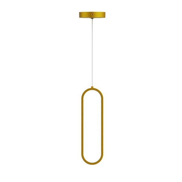 Pendente com LED Dourado Oval