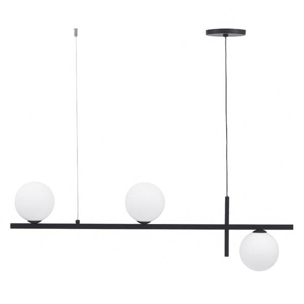 Pendente Globo Preto 3 Lâmpadas Spot Line