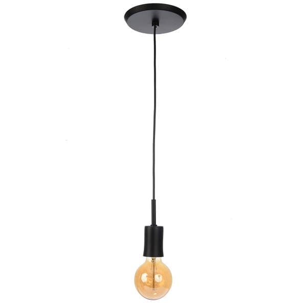 Pendente Linear 1 Lâmpada Preto E27 Pantoja & Carmona