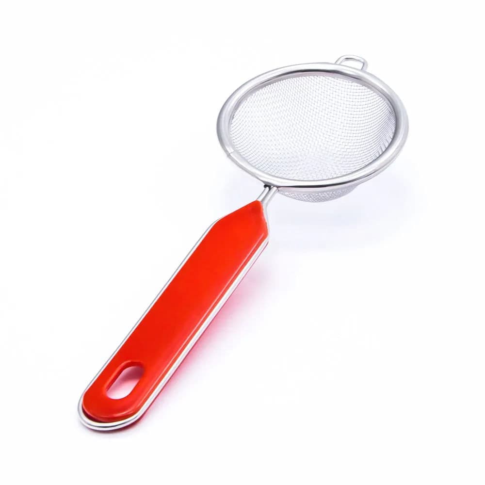 Peneira de Inox 7cm Vermelha - Lumina