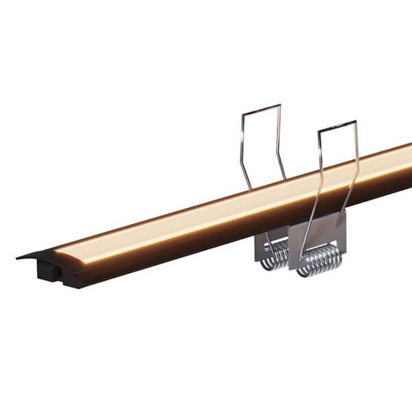 Perfil de LED de Embutir Preto IP20 Luminatti Nano 2m