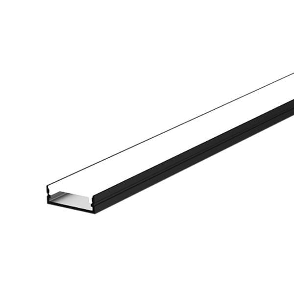 Perfil de LED de Sobrepor Preto IP20 Luminatti Nano 2m