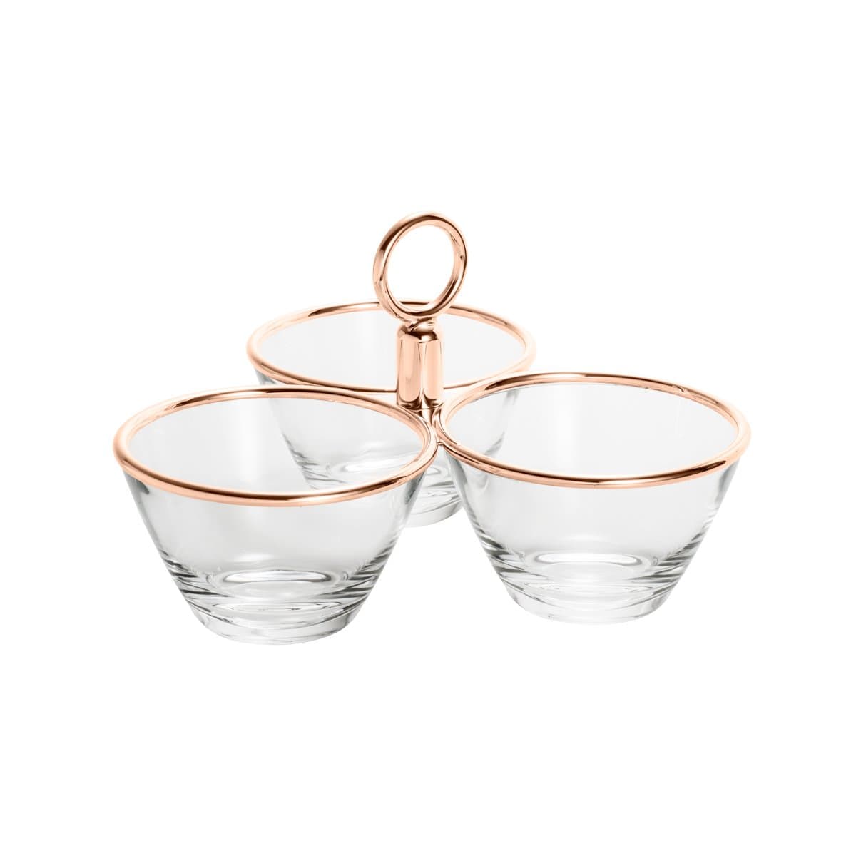 Pestisqueira de Vidro Tripla Planet Rose Rojemac 24X11,5X17
