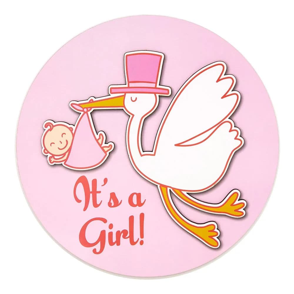 Placa Decorativa Mdf 3d Its a Girl 29cm - Cia Laser