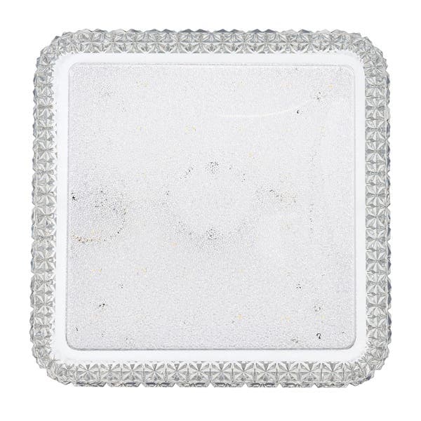 Plafon Shine LED Quadrado 280mm Acrílico Pontilhado 18W - Bi-Volt Temperatura de cor Ajustável