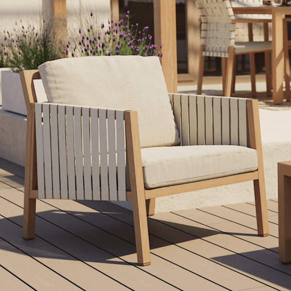 Poltrona de Jardim 79x73,5 cm Bege Naterial