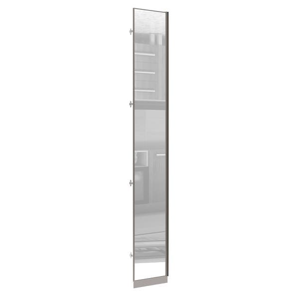 Porta Dobradiça Canto Diagonal Closet 40cm Espelho 39,6x227,8x1,5cm Prime Luciane