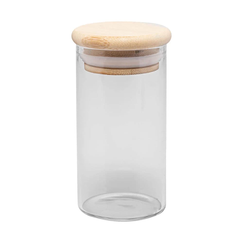 Porta Mantimento de Vidro com Tampa De Bambu 120mL - Wolff