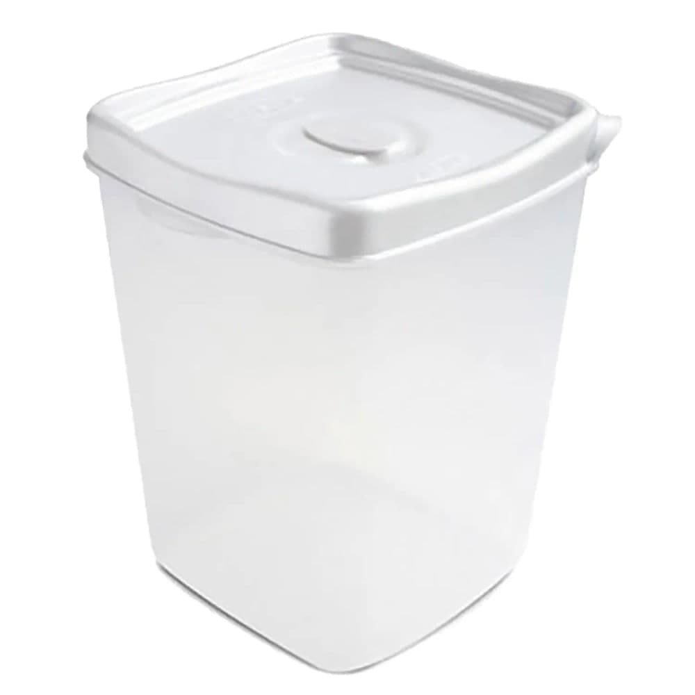 Porta Mantimentos Quadrado 2,3l Branco - Plasvale