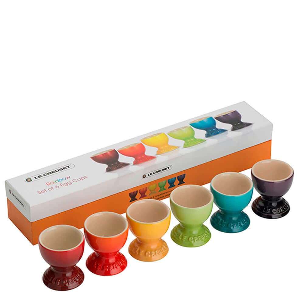 Porta Ovo de Cerâmica Le Creuset Rainbow 5cm 6pçs