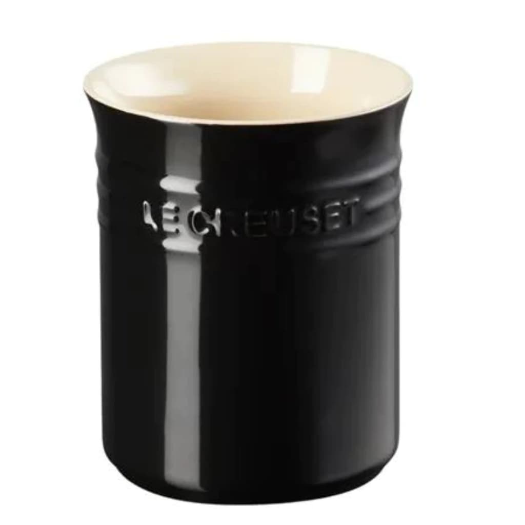 Porta Utensilio de Cerâmica Le Creuset Classic Black Onix de 1l