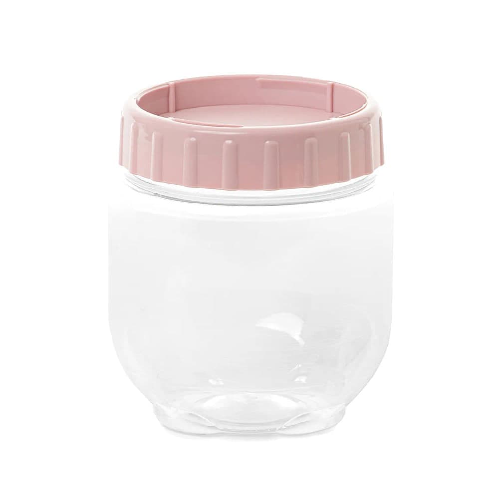Pote de Mantimentos Empilhável Redondo 750mL Rosa - Plasvale