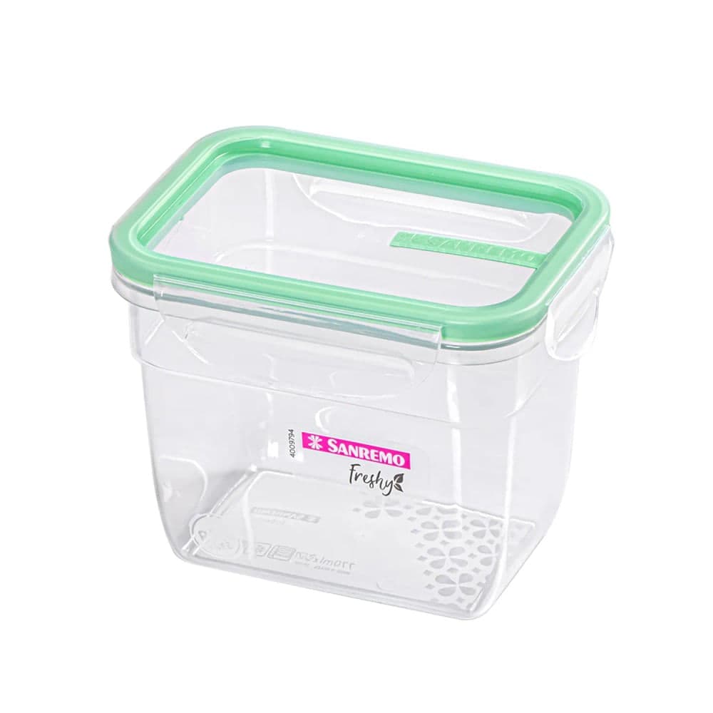 Pote de Plástico Retangular Fresh 770mL Verde - Sanremo