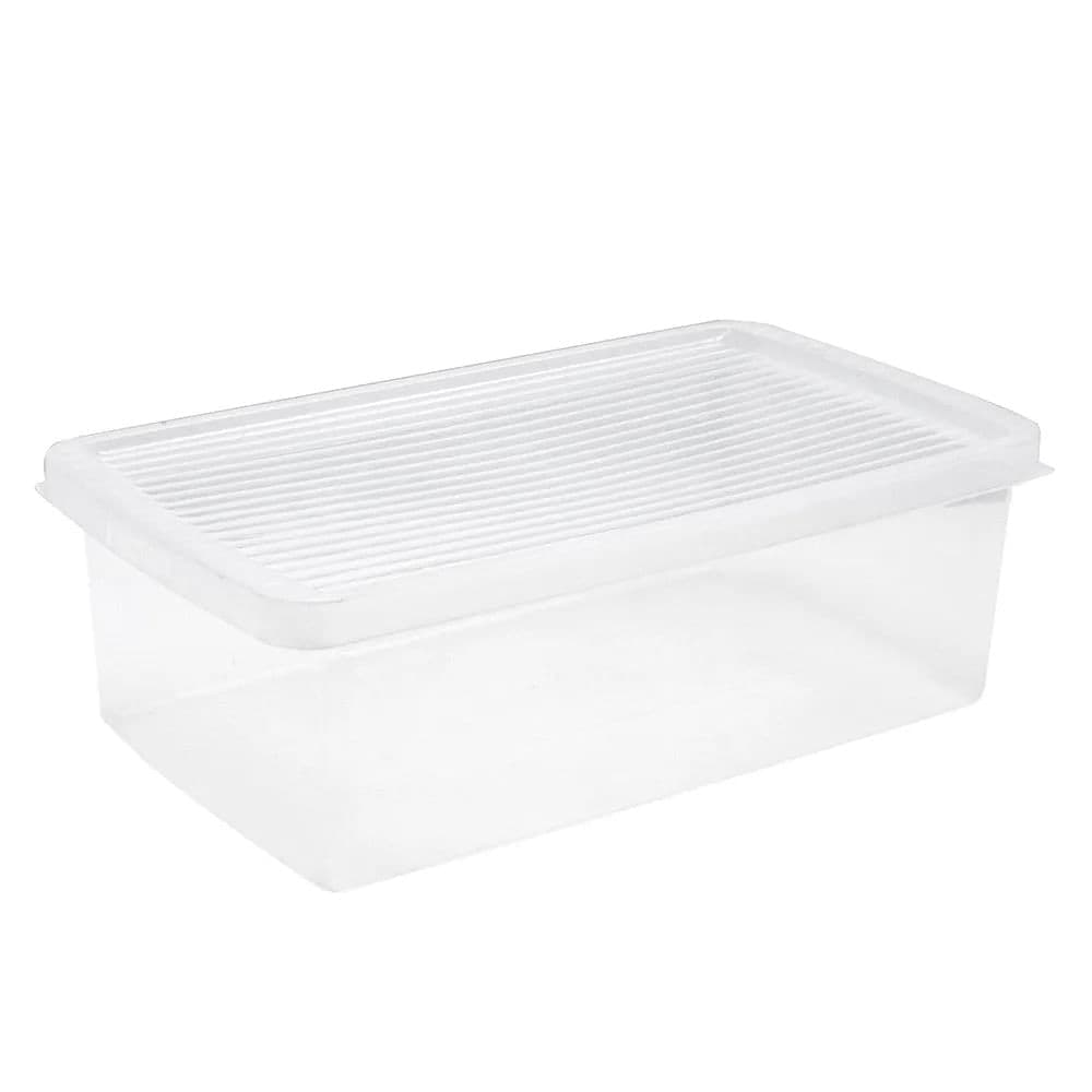 Pote de Plástico Retangular para Legumes 31cm Transparente - Ordene