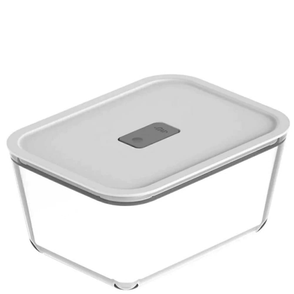 Pote Hermético de Vidro ou Fresh Lock Branco 2,4l 4pçs