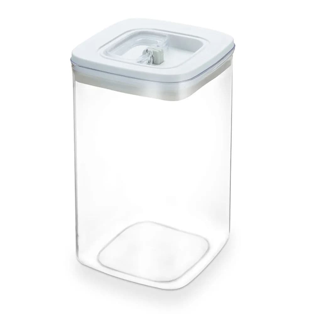 Pote Hermético Plástico 2,3l Quadrado Branco - Arthi