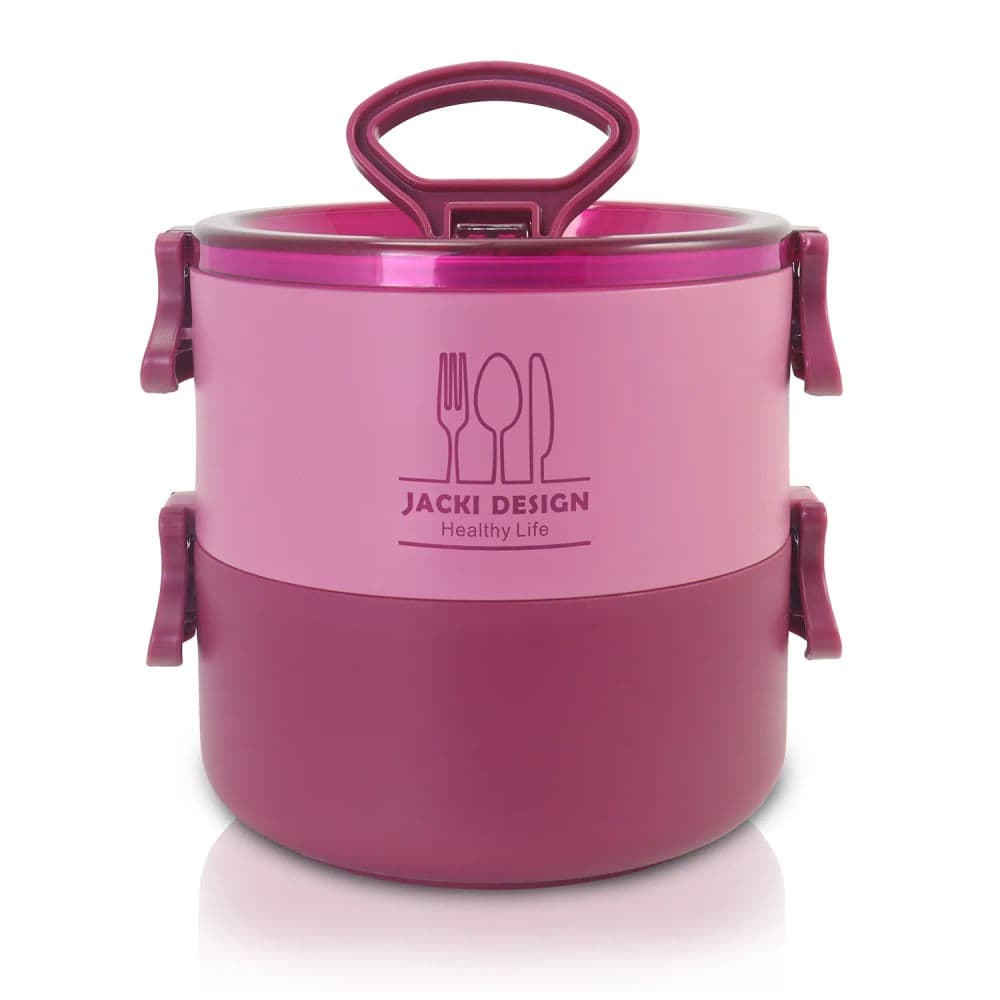 Pote para Marmita com 2 Recipientes Joy 1,6l Vinho - Jacki Design