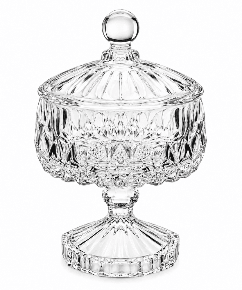 Potiche Decorativo Cristal de Chumbo com Pé Louise 11x18cm - Wolff