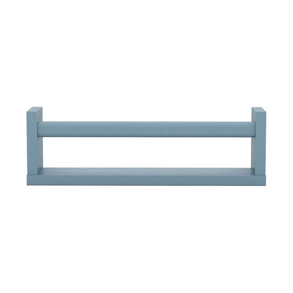 Prateleira de Madeira MDF Azul 45x10cm com Suporte Invisível Box Montfácil