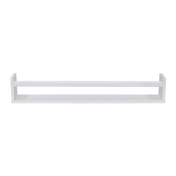 Prateleira de Madeira MDF Branca 80x10x13,5cm com Suporte Invisível Box Spaceo